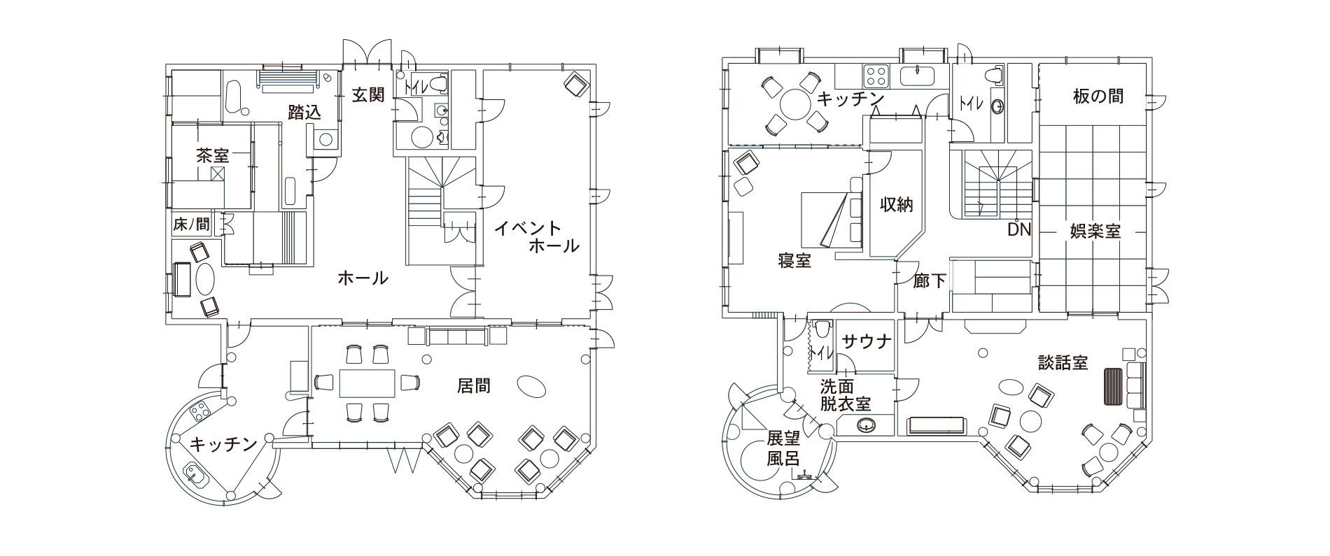 展望の館 平面図